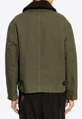 Loewe Jacket with collar Green H526Y02WB6 0-KHAKI GREEN