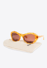 Jacquemus Rond Rounded Sunglasses Brown JAC107 0-C5SUN