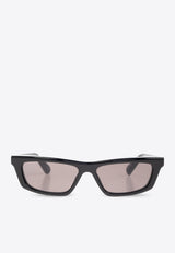 Jacquemus Trapezi Rectangular Sunglasses Gray JAC136 0-C1SUN