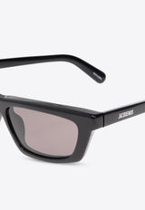 Jacquemus Trapezi Rectangular Sunglasses Gray JAC136 0-C1SUN