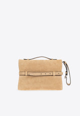 Moschino Tie Me Suede Top Handle Bag MC4190PP1M OF0-10A