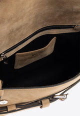 Moschino Tie Me Suede Top Handle Bag MC4190PP1M OF0-10A