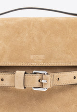 Moschino Tie Me Suede Top Handle Bag MC4190PP1M OF0-10A