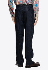 Paisley Jacquard Tailored Pants
