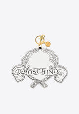 Moschino Graphic Scroll and Leaf Pattern Leather Keychain MD5404PP0M FS5-10A