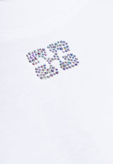 Rhinestone Logo Crewneck T-shirt