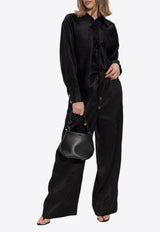 Floral Jacquard Satin Top