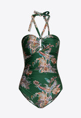 Rhiannon Wide Link Floral One-Piece Swimsuit