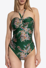 Rhiannon Wide Link Floral One-Piece Swimsuit