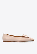 Gwen Pointed-Toe Leather Flats
