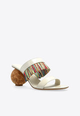 Fer 75 Spherical Heel Fringed Sandals