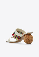Fer 75 Spherical Heel Fringed Sandals