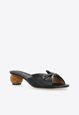 Bulma 45 Spherical Heel Leather Mules