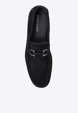 Gandioso Gancini Buckle Leather Loafers
