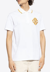 Embroidered Architectural Baroque Polo T-shirt