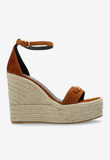 Versace Medusa '95 120 Wedge Sandals in Suede Brown 1014100 1A15226-1NI0V