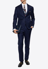 Versace Medusa Biggie Single-Breasted Blazer Blue 1016155 1A10993-1UN40