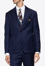 Versace Medusa Biggie Single-Breasted Blazer Blue 1016155 1A10993-1UN40