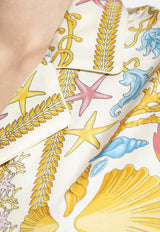 Underwater Barocco Print Silk Shirt