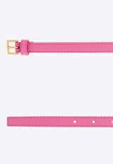 Logo Leather Thin Belt