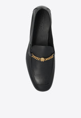 Medusa Chain Leather Loafers