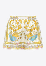 Underwater Barocco Silk Shorts