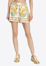 Underwater Barocco Silk Shorts