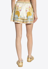Underwater Barocco Silk Shorts