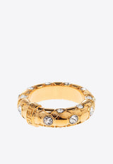 Crystal Metal Mesh Ring