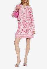 Underwater Barocco Knit Mini Dress