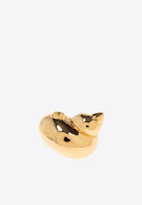 Shell Motif Brass Ring