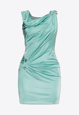 Safety Pin Draped Mini Dress