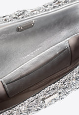 Tory Burch Mini Kira Woven Shoulder Bag Silver 169112 0-040