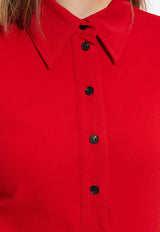 Asymmetric Midi Shirt Dress