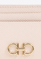 Ferragamo Gancini Grained Leather Cardholder Pink 220007 201 787034-BALLET