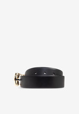 Hammered Gancini Reversible Leather Belt