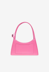 Glam Claw Clip Leather Shoulder Bag