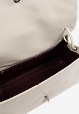 Marc Jacobs Large Dual Shoulder Bag in Smooth Leather Cream 2F4HSH011H04 0-123
