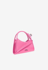 Glam Claw Clip Leather Crossbody Bag