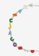 Color Balloon Logo Chain Necklace