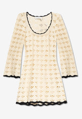 Openwork Knit Mini Dress