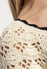 Openwork Knit Mini Dress