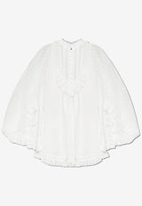 Lace Yoke Long-Sleeved Blouse