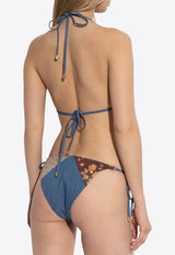 Patchwork Halterneck Bikini