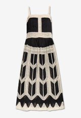 Rhiannon Lace-Trimmed Midi Dress