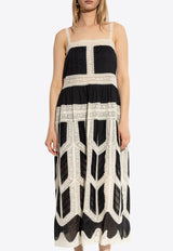 Rhiannon Lace-Trimmed Midi Dress