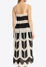 Rhiannon Lace-Trimmed Midi Dress