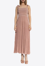 Lucky Metallic Tie Maxi Dress
