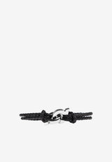 Intertwined Gancini Leather Bracelet