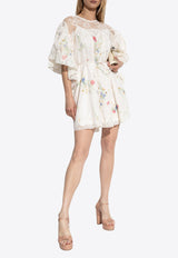 Lucky Lace-Trimmed Mini Dress